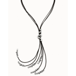 Collana in cuoio placcata argento Sterling