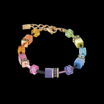 Braccialetto GeoCUBE® multicolor rainbow gold