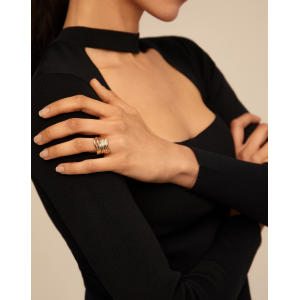 Anello artigianale placcato oro 18K