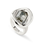 Anello da donna Unode50 placcato argento con cristallo grigio
