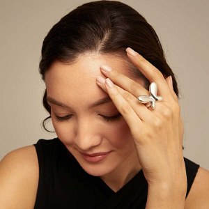 Anello artigianale placcato argento