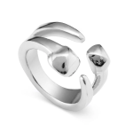 Anello artigianale placcato argento