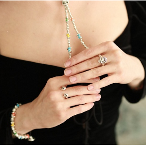 Anello artigianale placcato argento FREEDA