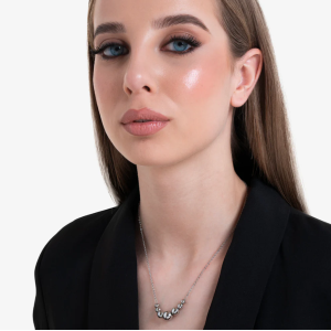COLLANA DONNA SFERE IN ACCIAIO