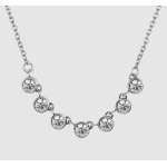 COLLANA DONNA IN ACCIAIO CRISTALLI BIANCHI