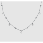 COLLANA DONNA IN ACCIAIO CON ZIRCONI BIANCHI