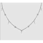 COLLANA DONNA IN ACCIAIO CON PERLE BIANCHE