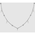 COLLANA DONNA IN ACCIAIO CON PERLE BIANCHE