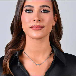 COLLANA DONNA IN ACCIAIO FIOCCO