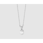 COLLANA DONNA IN ACCIAIO CON PERLA SINTETICA DA 4MM