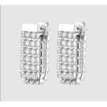 ORECCHINI TENNIS DONNA IN ACCIAIO CON ZIRCONI BIANCHI