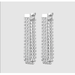 ORECCHINI TENNIS DONNA IN ACCIAIO CON ZIRCONI BIANCHI
