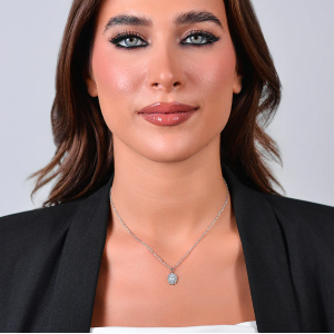 COLLANA DONNA IN ACCIAIO CRISTALLI E ZIRCONE