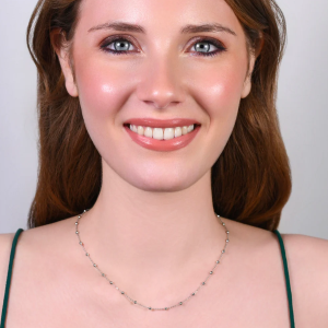 COLLANA DONNA IN ACCIAIO CON SFERE