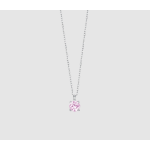 COLLANA DONNA IN ACCIAIO PUNTO LUCE ROSA