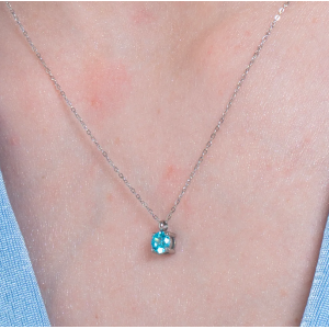 COLLANA DONNA IN ACCIAIO PUNTO LUCE CELESTE