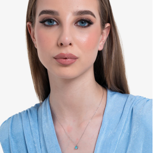 COLLANA DONNA IN ACCIAIO PUNTO LUCE CELESTE