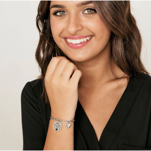 BRACCIALE DONNA IN ACCIAIO AMICIZIA NON C'E' TESORO PIù PREZIOSO