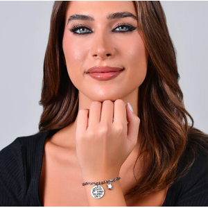 BRACCIALE DONNA IN ACCIAIO LA VITA E' MAGICA CON UN'AMICA COME TE