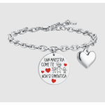 BRACCIALE DONNA IN ACCIAIO UNA MAESTRA COME TE NON SI DIMENTICA