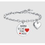 BRACCIALE DONNA IN ACCIAIO MAMMA SEI IL MIO PRIMO AMORE