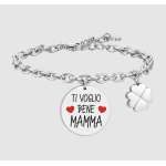 BRACCIALE DONNA IN ACCIAIO TI VOGLIO BENE MAMMA