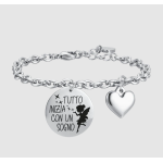 BRACCIALE DONNA IN ACCIAIO TUTTO INIZIA CON UN SOGNO