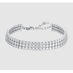 BRACCIALE TENNIS DONNA IN ACCIAIO CON ZIRCONI BIANCHI