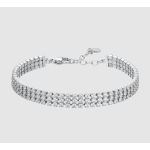 BRACCIALE TENNIS DONNA IN ACCIAIO CON ZIRCONI BIANCHI