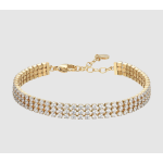 BRACCIALE TENNIS DONNA IN ACCIAIO IP GOLD CON ZIRCONI BIANCHI