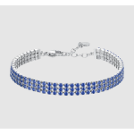 BRACCIALE TENNIS DONNA IN ACCIAIO CON ZIRCONI BLU
