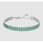 BRACCIALE TENNIS DONNA IN ACCIAIO CON ZIRCONI VERDI