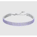 BRACCIALE TENNIS DONNA IN ACCIAIO CON ZIRCONI VIOLA