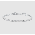 BRACCIALE TENNIS DONNA IN ACCIAIO CON CRISTALLI BIANCHI