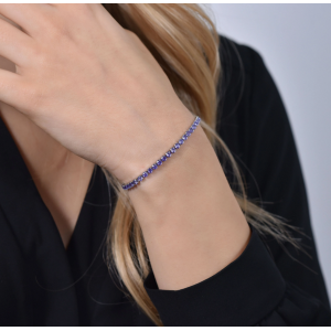 BRACCIALE TENNIS DONNA CRISTALLI VIOLA