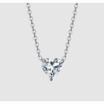 COLLANA DONNA IN ACCIAIO CON CUORE CRISTALLO BIANCO