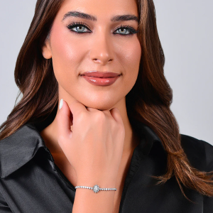 BRACCIALE TENNIS DONNA IN ACCIAIO CRISTALLI E ZIRCONE