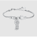 BRACCIALE DONNA IN ACCIAIO ACCHIAPPASOGNI E CRISTALLI