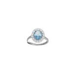 Anello in argento 925 rodiato OVALE (KATE MIDDLETON)