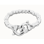 Bracciale sfere placcato argento con moschettone a incastro