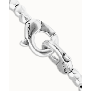 Bracciale sfere placcato argento con moschettone a incastro