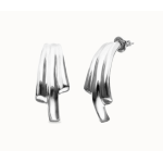 Orecchini pendenti con forme organiche allungate placcati in argento 925