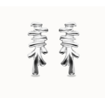 Orecchini allungati in argento 925 placcato dalla forma irregolare