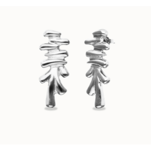 Orecchini allungati in argento 925 placcato dalla forma irregolare