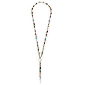 Collana occhio di tigre e turchese