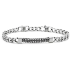 Bracciale grumetta con zirconi centrali