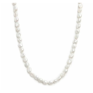 Collana con perle di fiume masticate