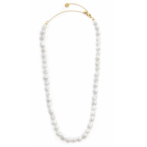 Collana con perle di fiume masticate