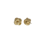 Orecchino in argento 925, bottone intrecciato.