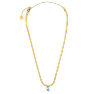 Collana catena snake con zircone baguette